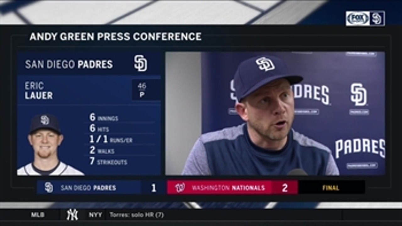 Andy Green talks about Lauer's strong start following 2-1 loss