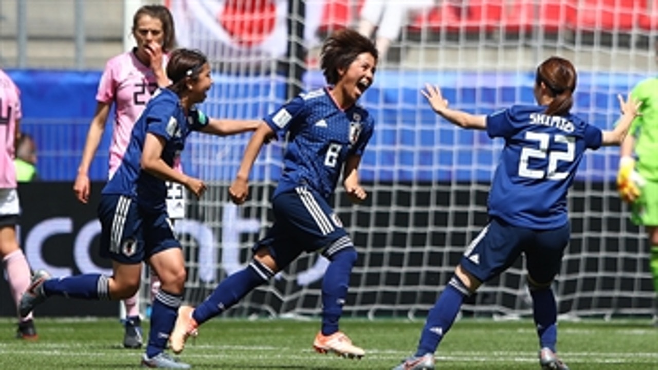 Mana Iwabuchi smashes the beautiful goal to give Japan 1-0 lead