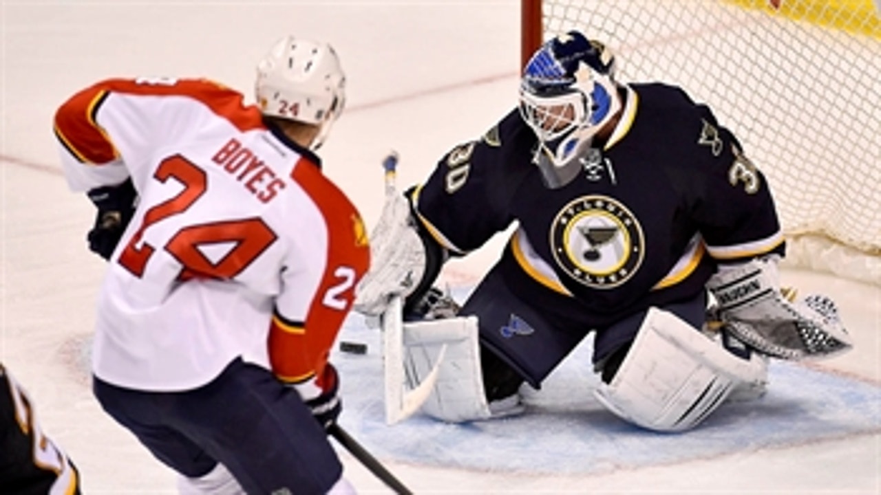 Brodeur helps Blues beat Panthers in home debut