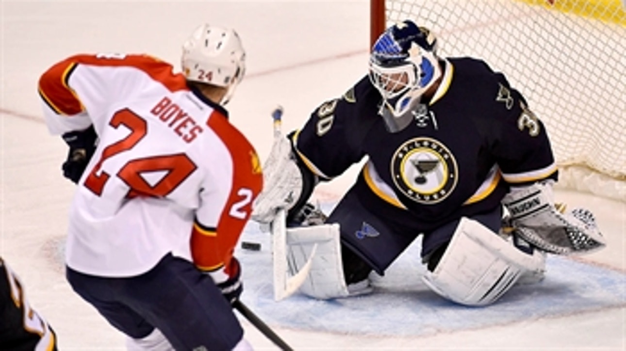 Brodeur helps Blues beat Panthers in home debut