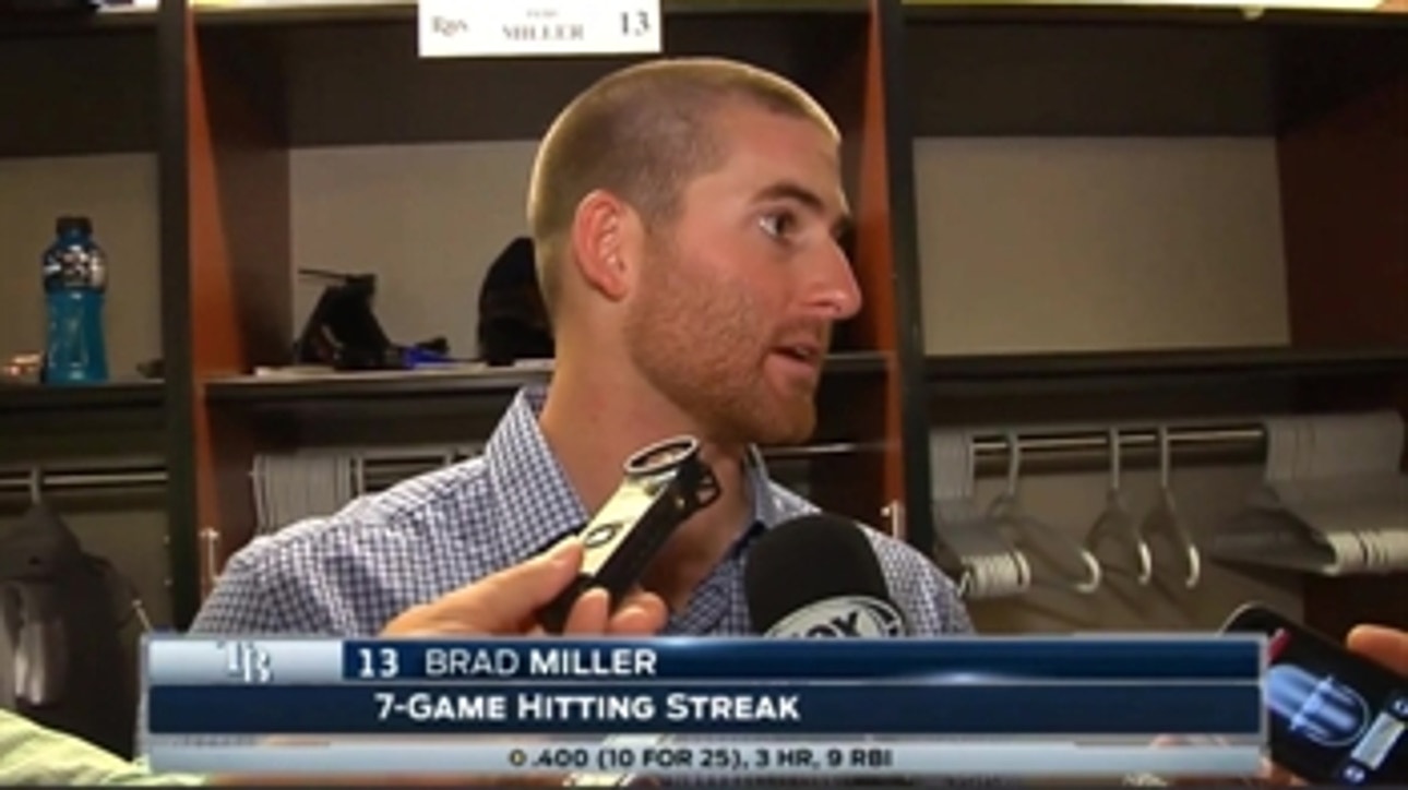 Brad Miller on his first ever start at first base