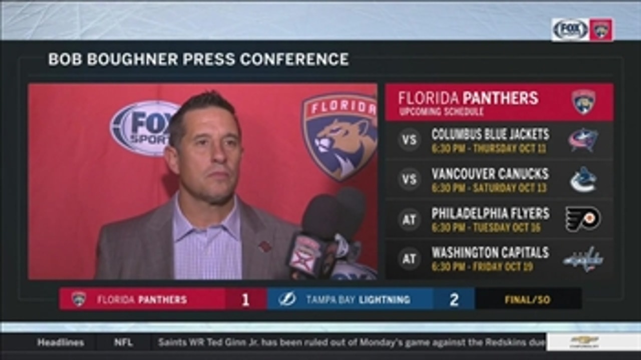 Bob Boughner: It's tough to get pucks by Vasilevskiy