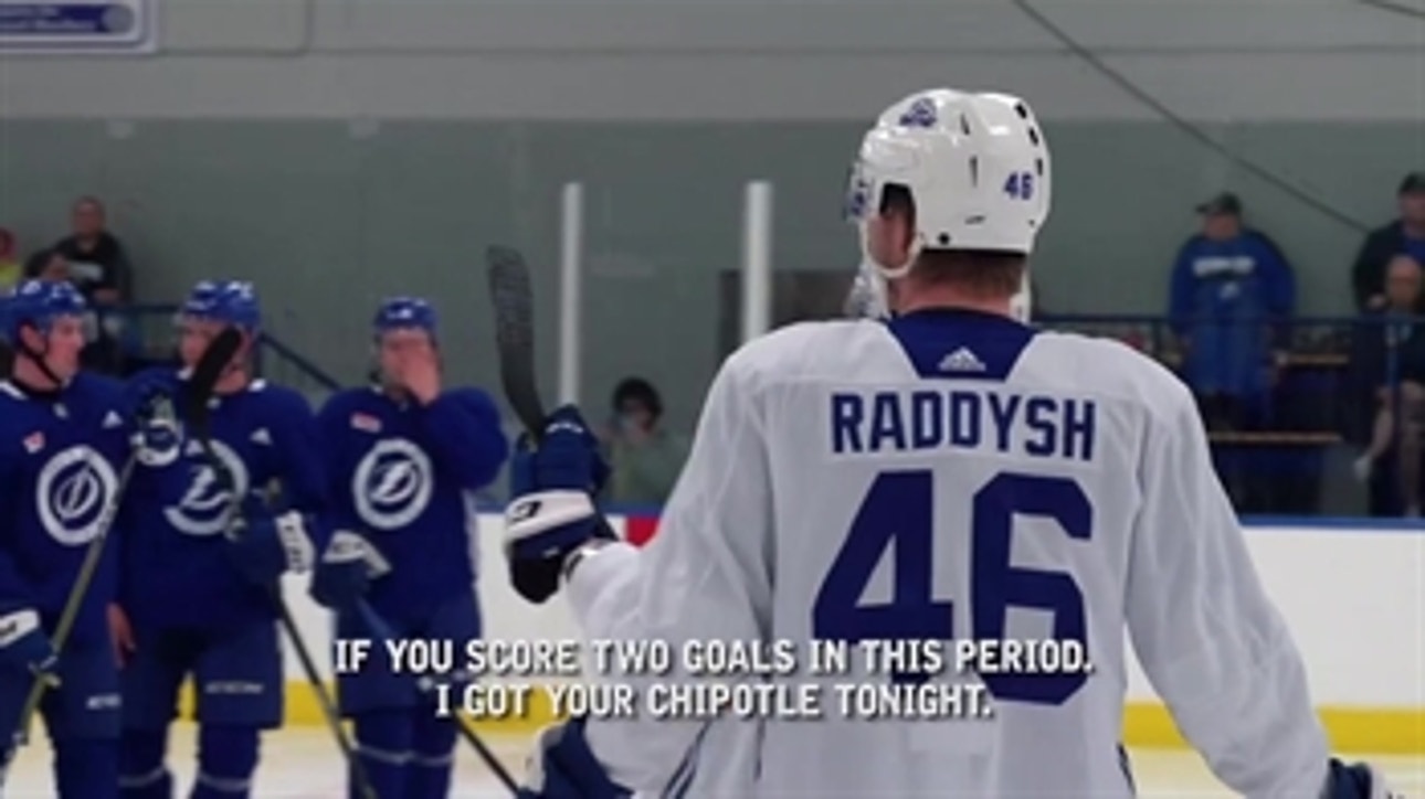 Mic'd Up: Taylor Raddysh gets legs burning, takes on some challenges at Lightning dev camp