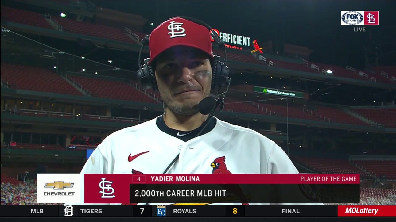 Molina on 2,000th hit: 'That moment was good. Good for me, and good for my family'