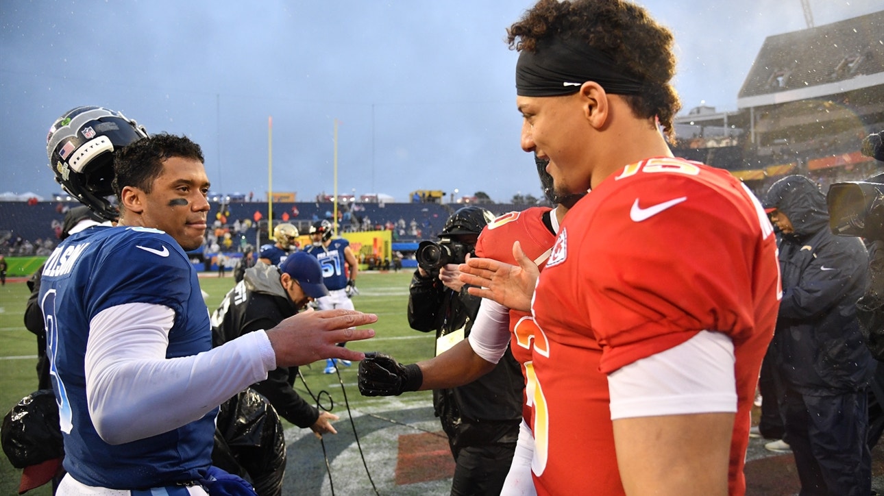 Colin Cowherd decides what separates Russell Wilson from Patrick Mahomes ' THE HERD
