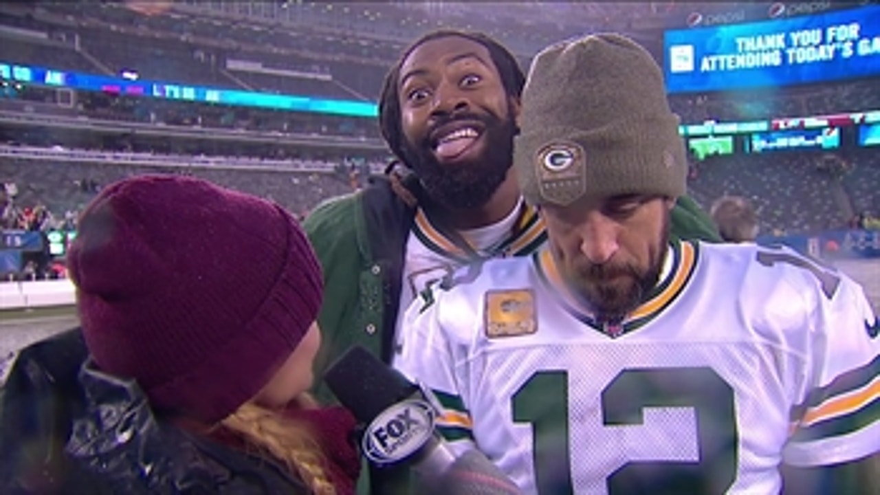 Aaron Rodgers on win over Giants: 'We lucked out on the weather'