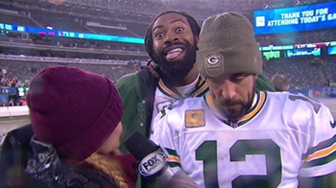 Aaron Rodgers on win over Giants: 'We lucked out on the weather'