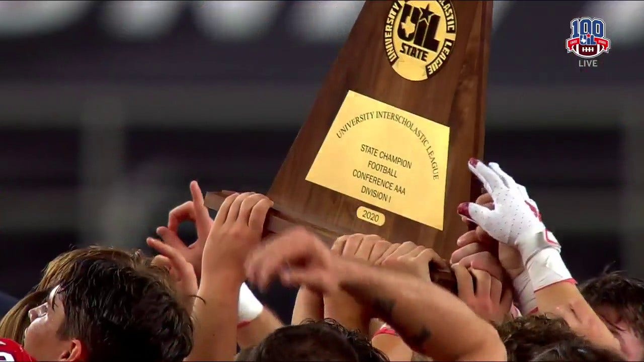 Jim Ned Raises The State Title Trophy ' UIL State Championship