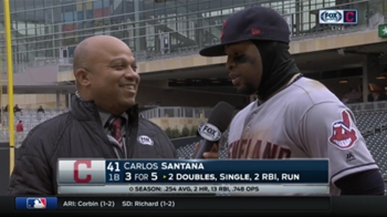 Carlos Santana, Indians starting to feel comfortable after sweep vs. Twins
