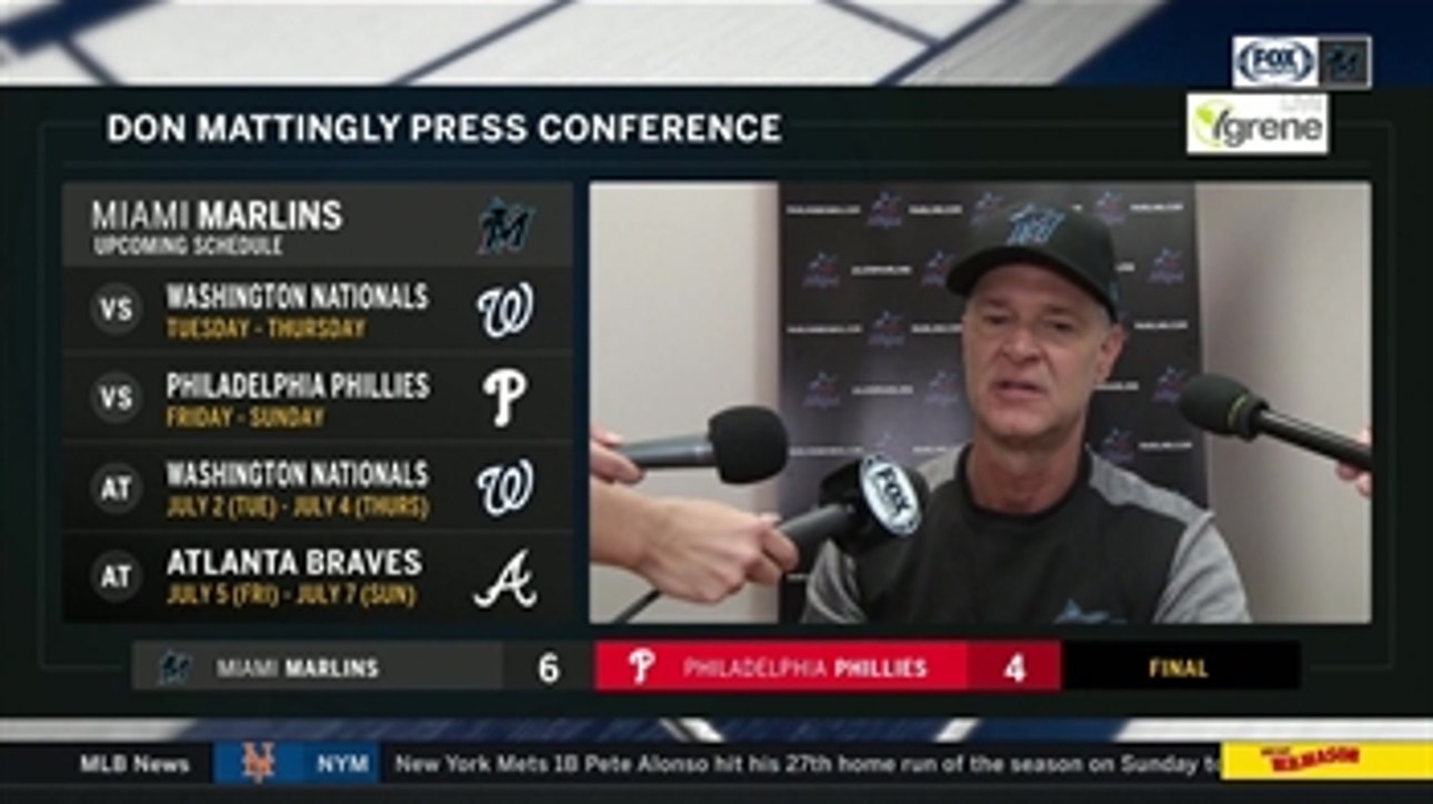Don Mattingly breaks down the sweep over Phillies