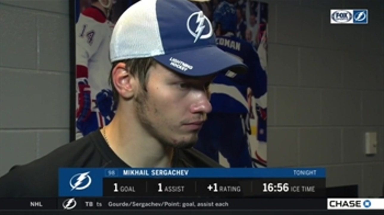 Lightning D Mikhail Sergachev just trying to put together steady play