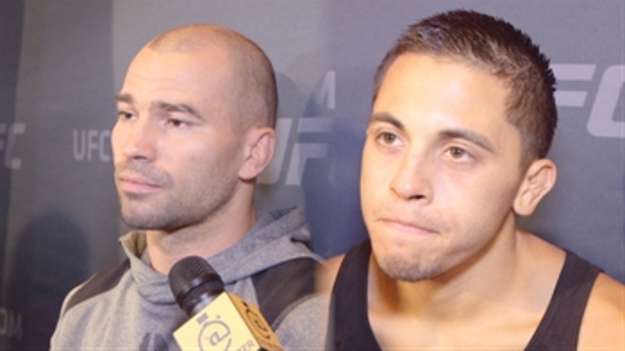 Artem Lobov and Chris Avila give their thoughts on the water bottle fight at the press conference the day before
