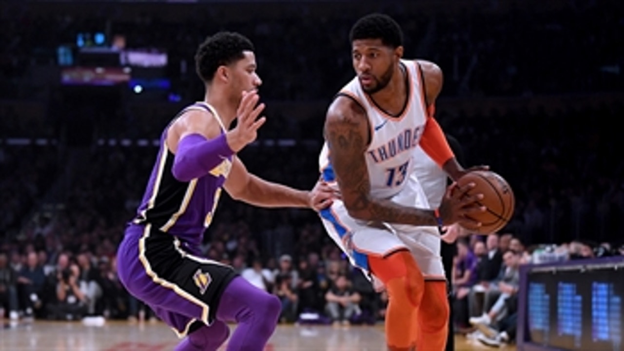 Colin Cowherd explains why Paul George's decision to choose the Thunder doesn't hurt the Lakers