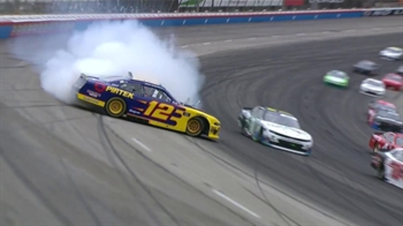 Brad Keselowski's race ends early in Texas after contact with Justin Haley