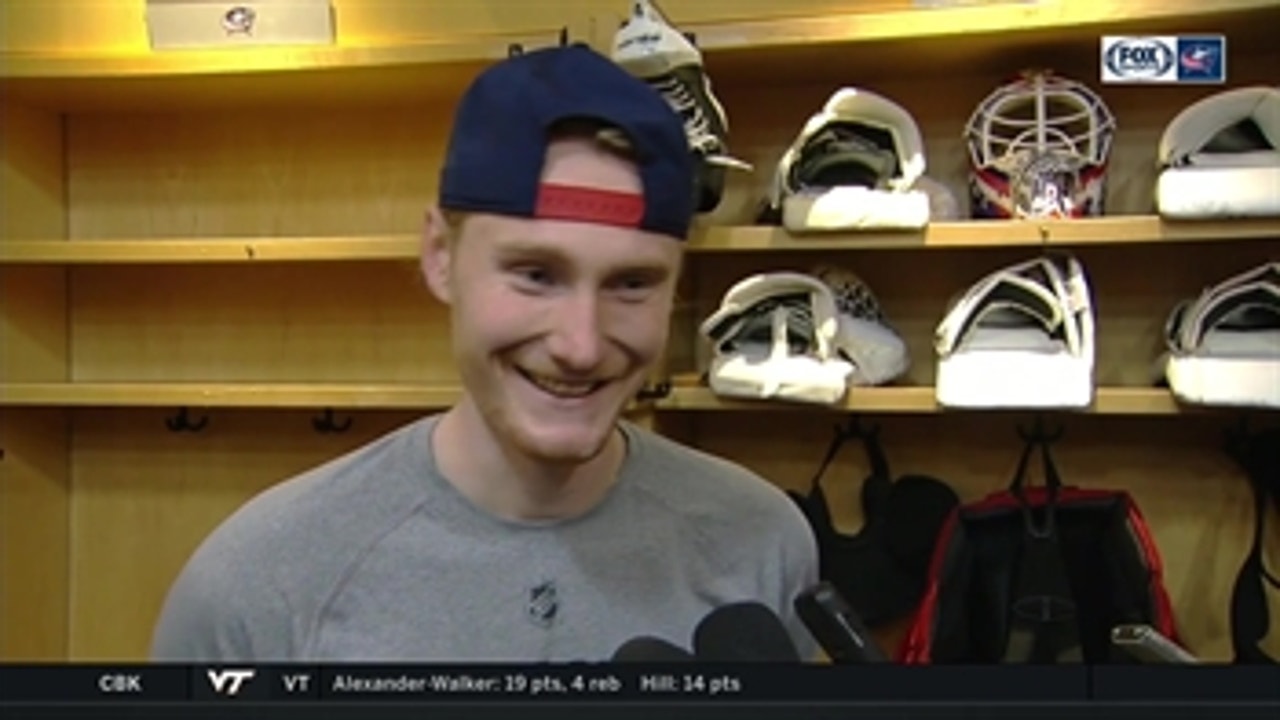 Headbutt or handshake? Joonas Korpisalo on his, Nick Foligno's postgame celebration