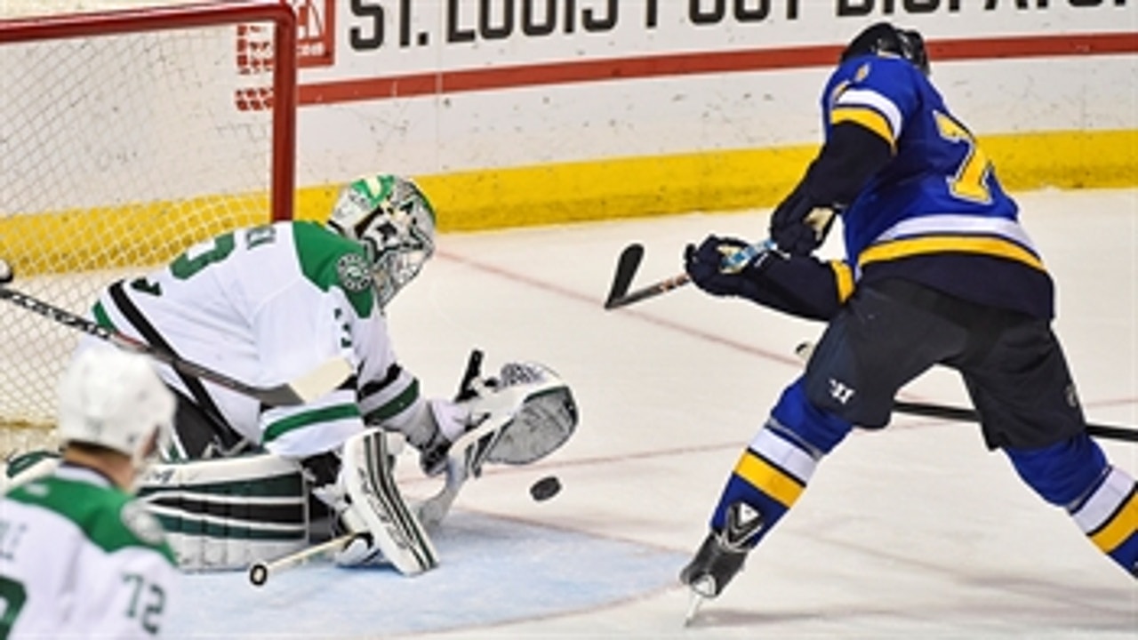 Stars hang on to beat Blues