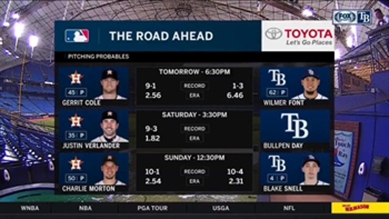 Wilmer Font, Rays look to even series in Game 2 vs. Astros