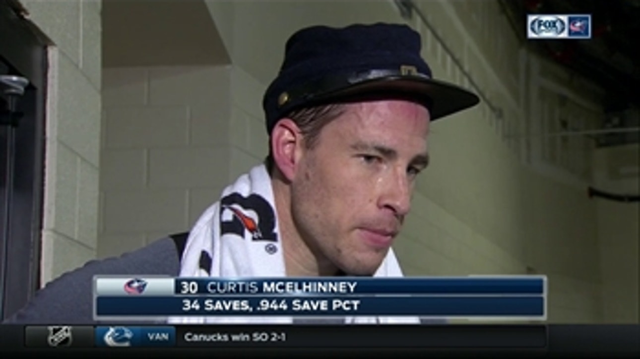 Curtis McElhinney looks back on Blue Jackets' comeback win in Arizona
