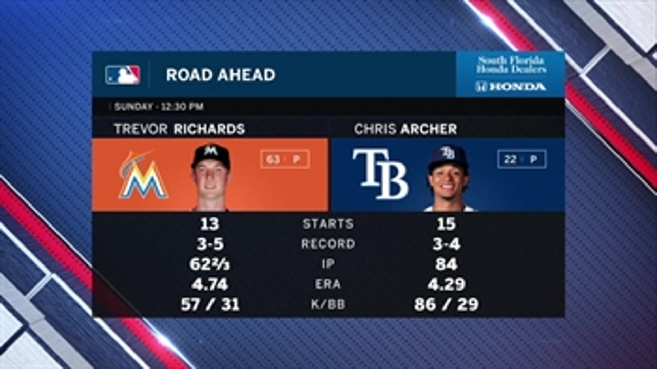Trevor Richards takes the mound for Marlins looking for sweep of Rays