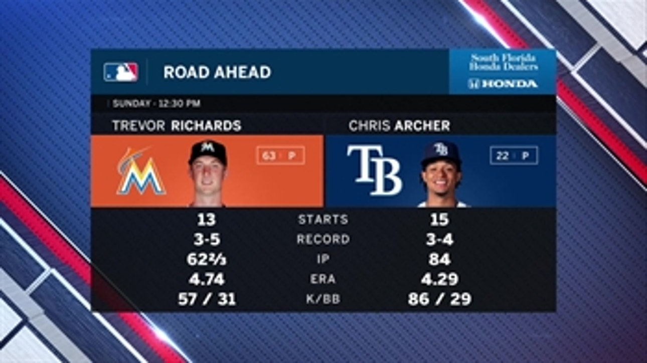 Trevor Richards takes the mound for Marlins looking for sweep of Rays