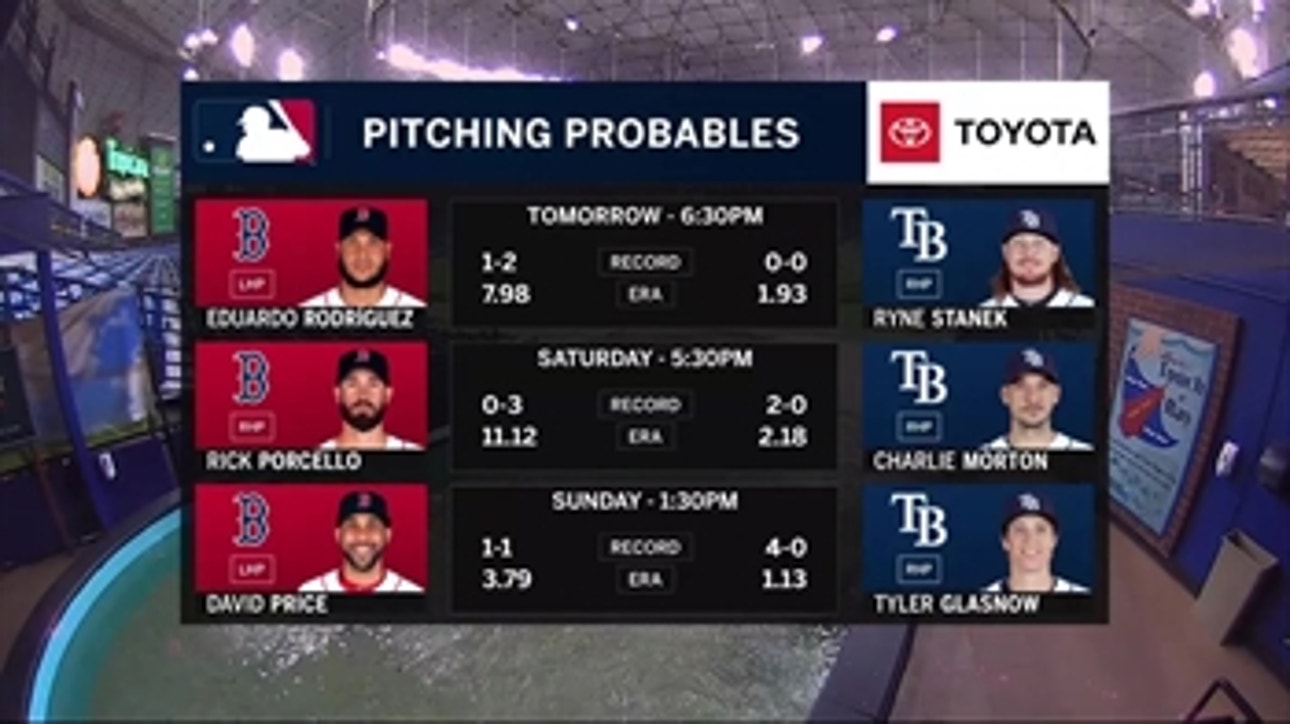 Rays welcome Red Sox to town for big three-game set