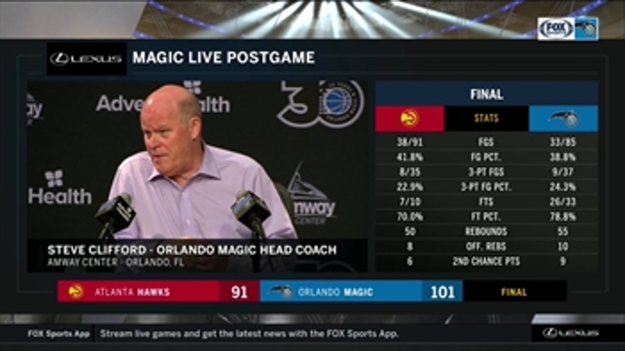 Steve Clifford says it was a good team win over Hawks