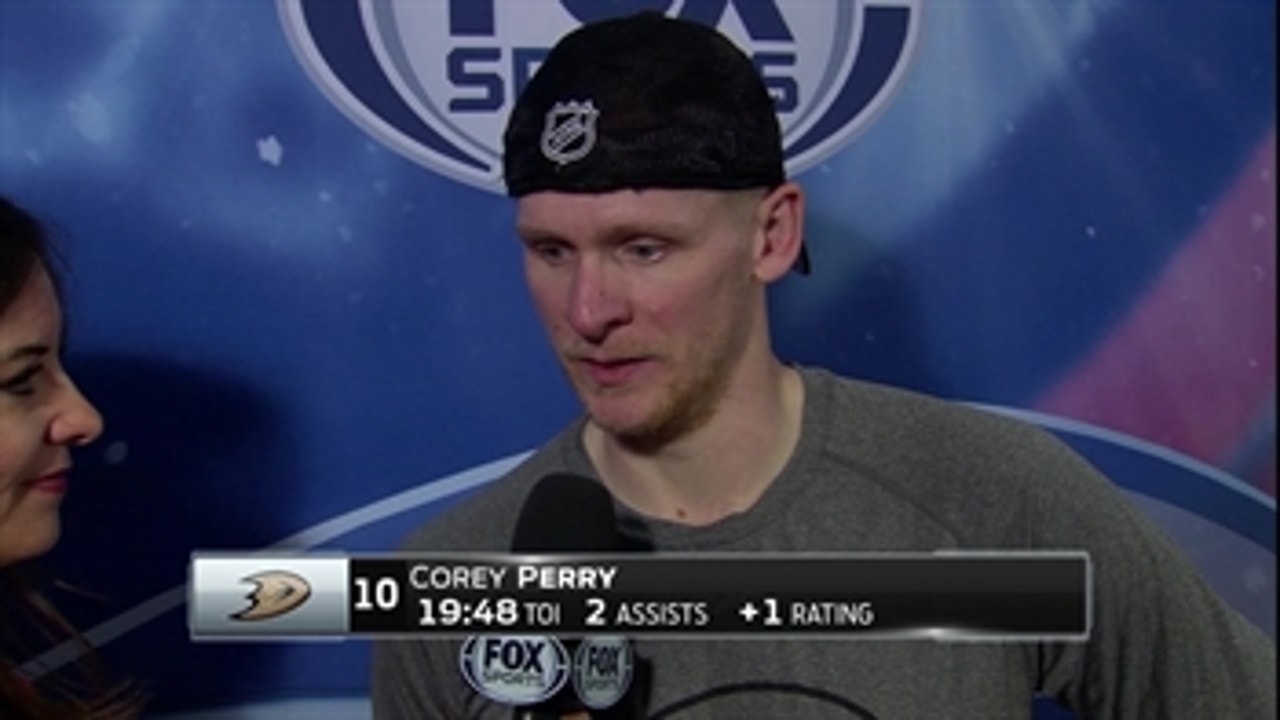 Corey Perry with Jill Painter Lopez: We wanted to start out fast
