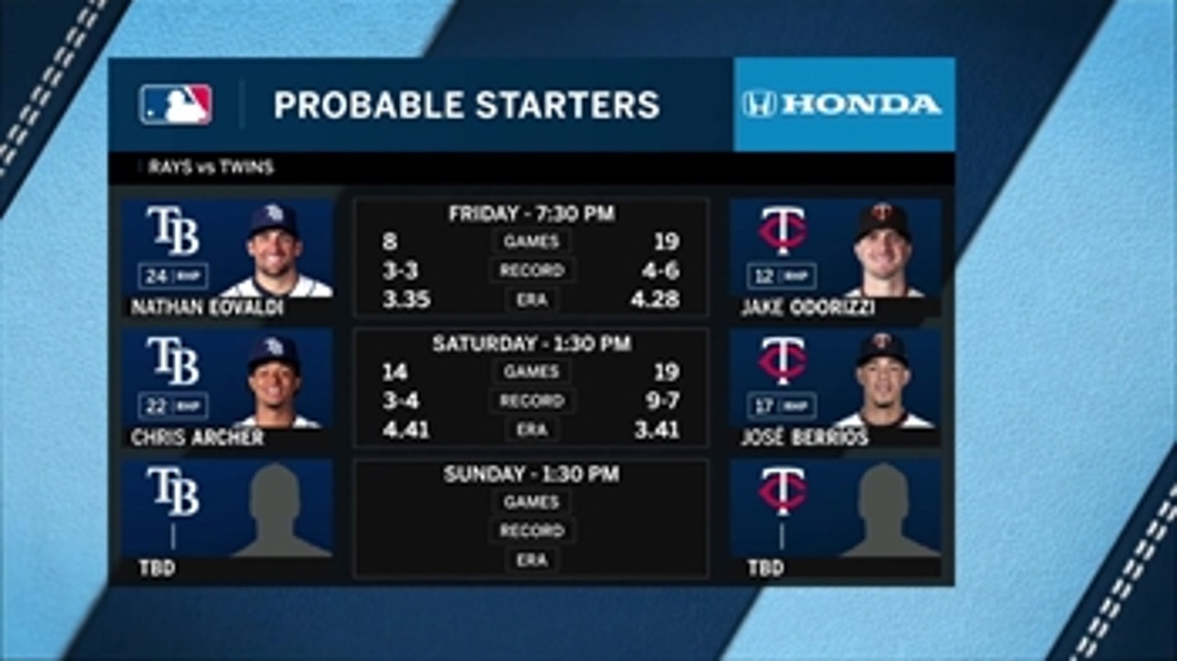 Rays face off against Jake Odorizzi for first time since trade to Twins