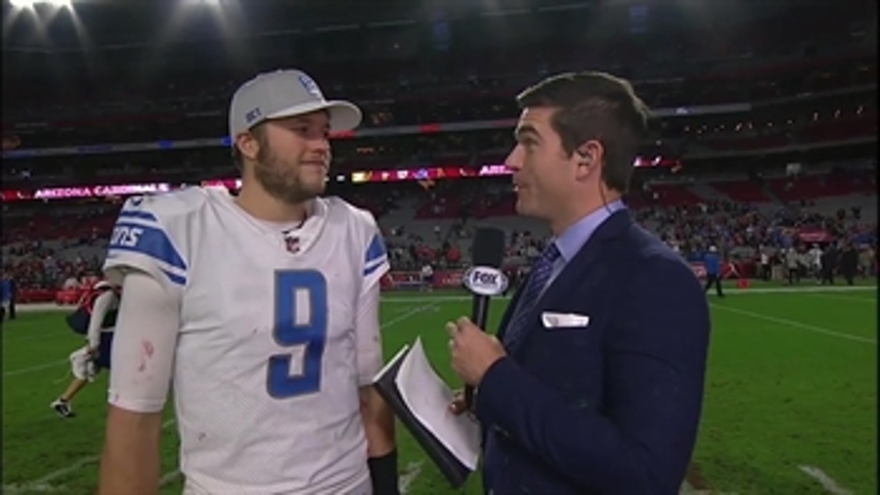 Matthew Stafford was impressed with the Lions' defensive performance against the Cardinals