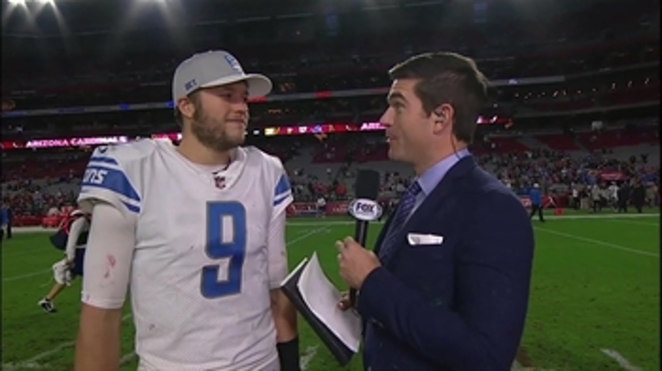 Matthew Stafford was impressed with the Lions' defensive performance against the Cardinals