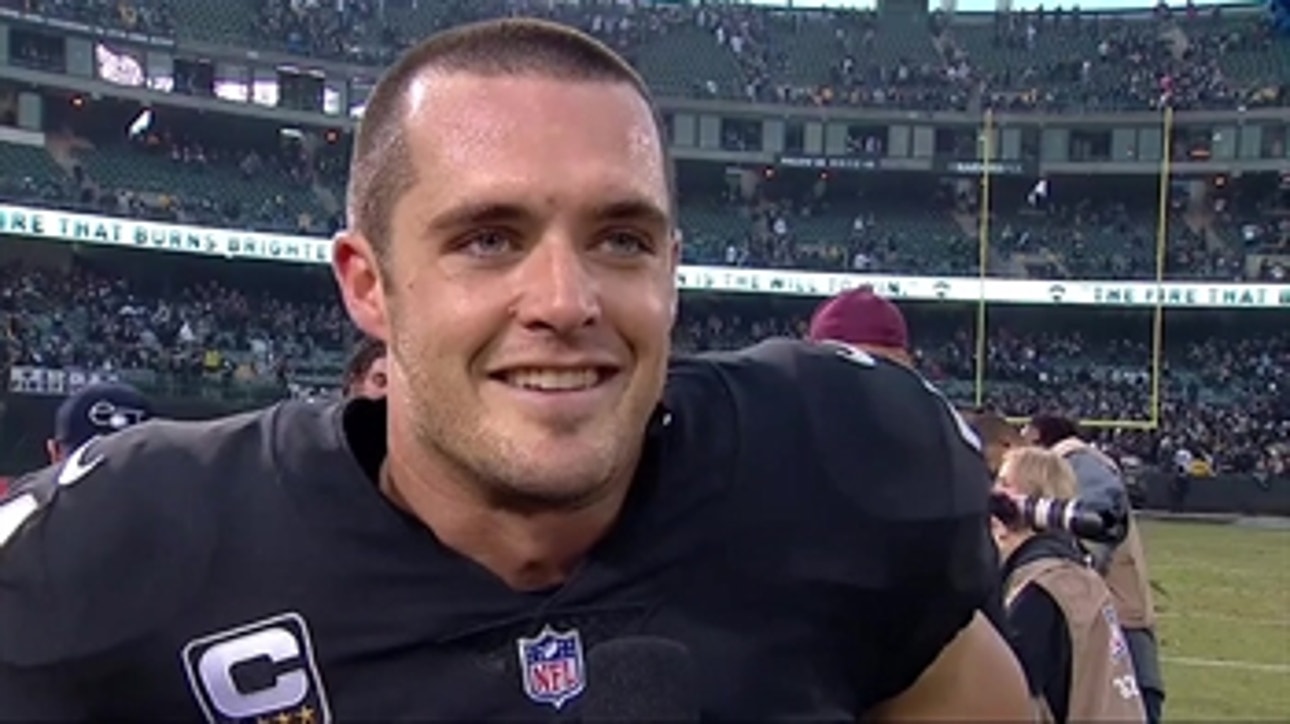 Derek Carr is thankful the Raiders were able to hold off the Steelers