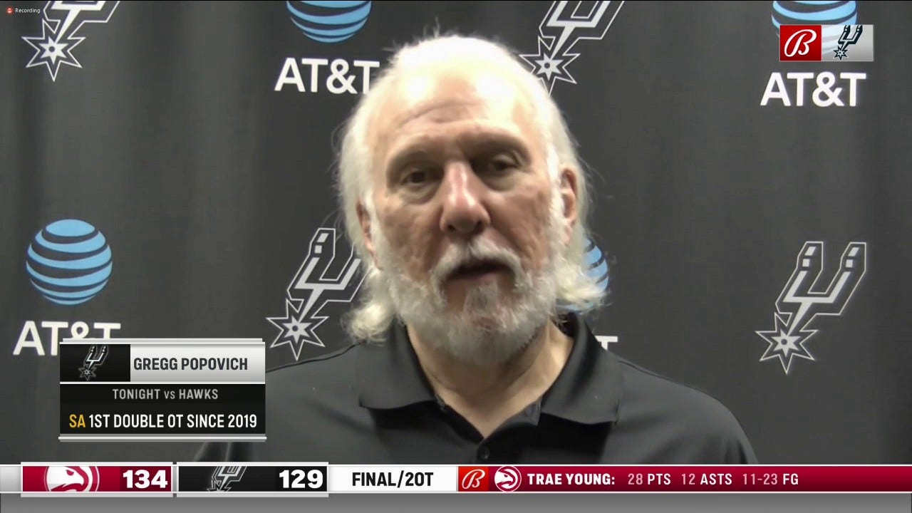 Gregg Popovich: ''We're just going to keep working to try to get a little more discipline'