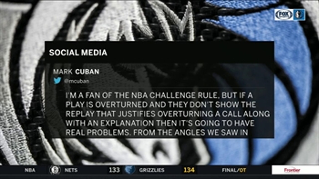 Mark Cuban Tweets about the Challenge in loss to Portland ' Mavs Live