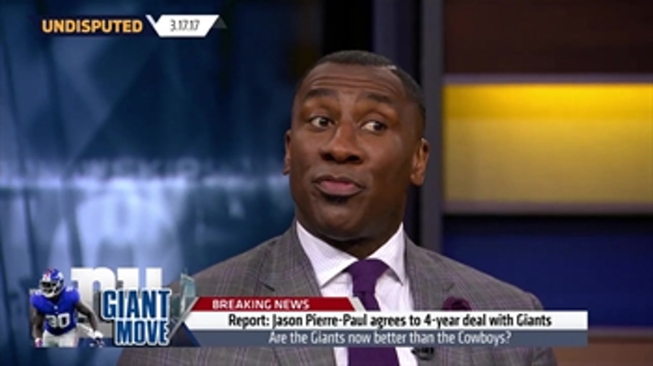 Shannon Sharpe reacts to JPP reportedly re-signing with the New York Giants ' UNDISPUTED