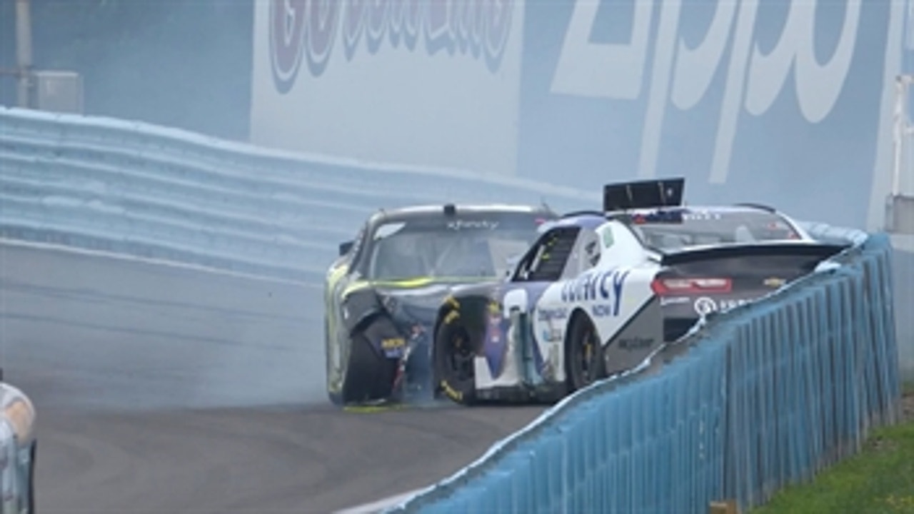 Justin Haley and Matt Tifft wreck at Watkins Glen ' 2018 NASCAR XFINITY SERIES