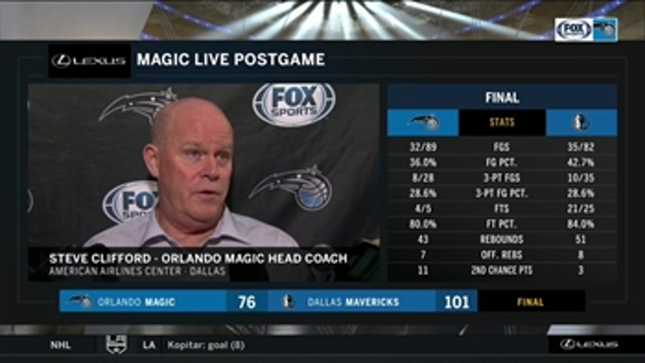 Steve Clifford on loss: 'We weren't as crisp as we needed to be'
