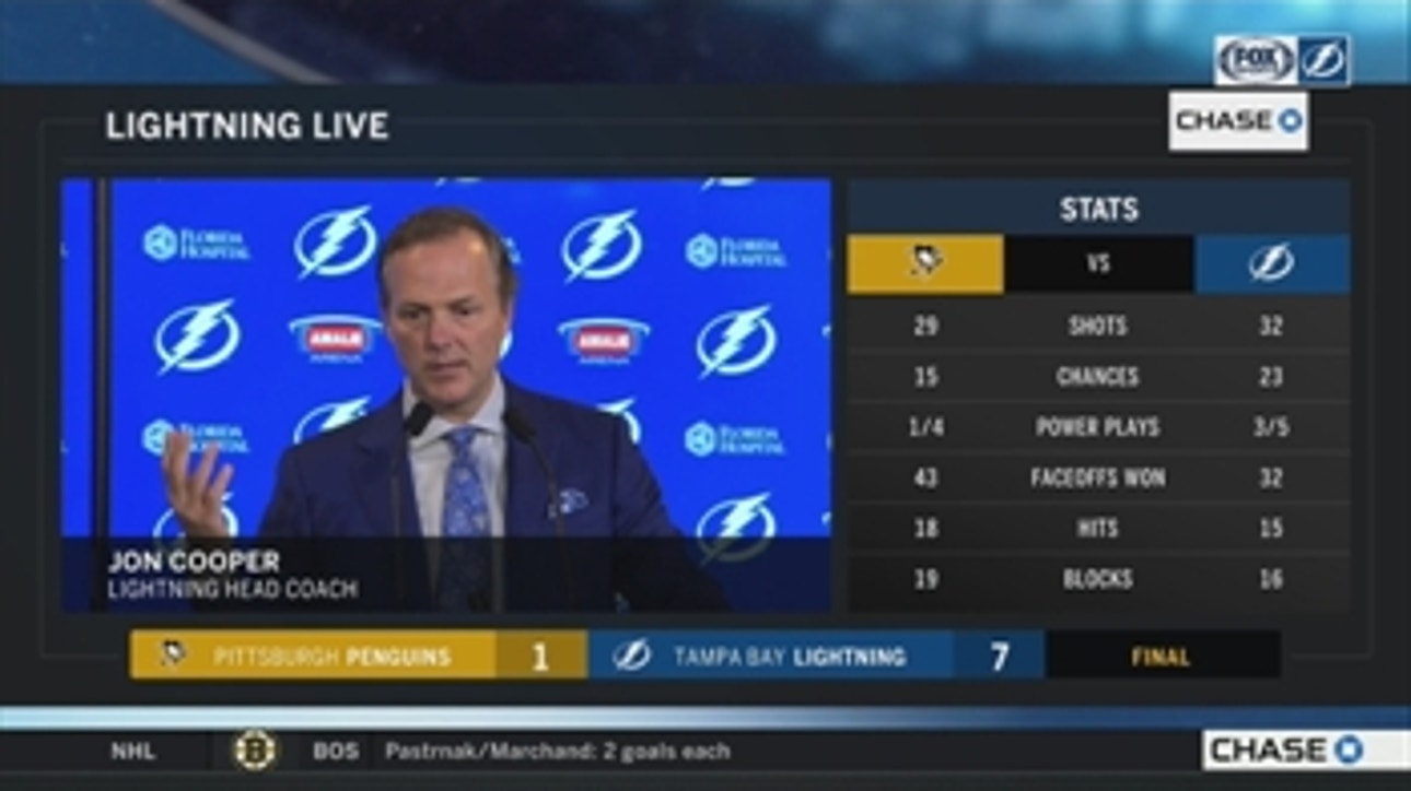Jon Cooper: We got the lead early, and that played a big part