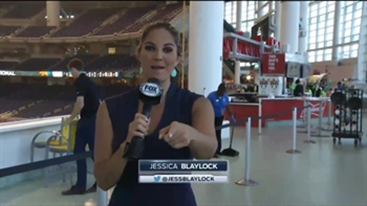 All-Star Minute: Jessica Blaylock gets ready for the action at Marlins Park