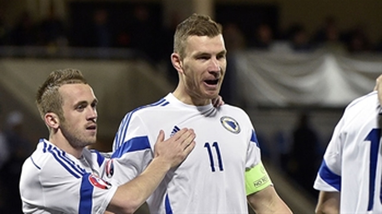 Edin Dzeko doubles Bosnia-Herzegovina advantage - Euro 2016 Qualifiers Highlights