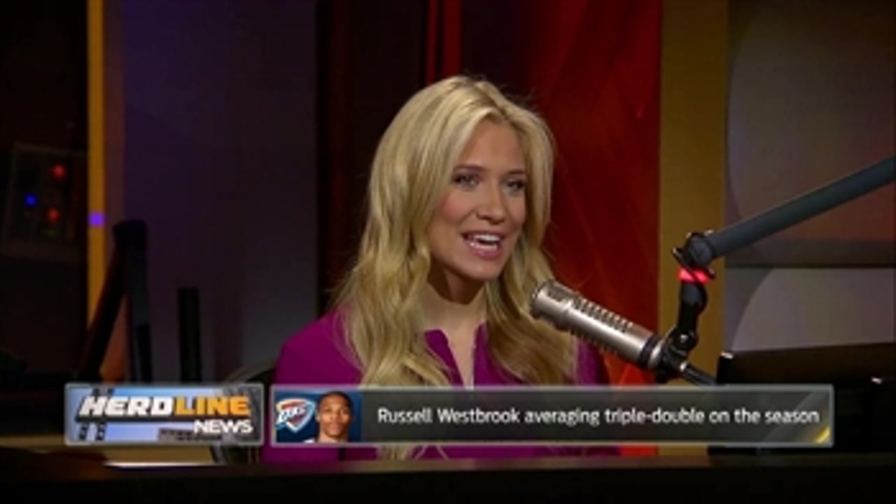 Russell Westbrook Has Three Consecutive Triple-Doubles  - Kristine and Colin react ' THE HERD