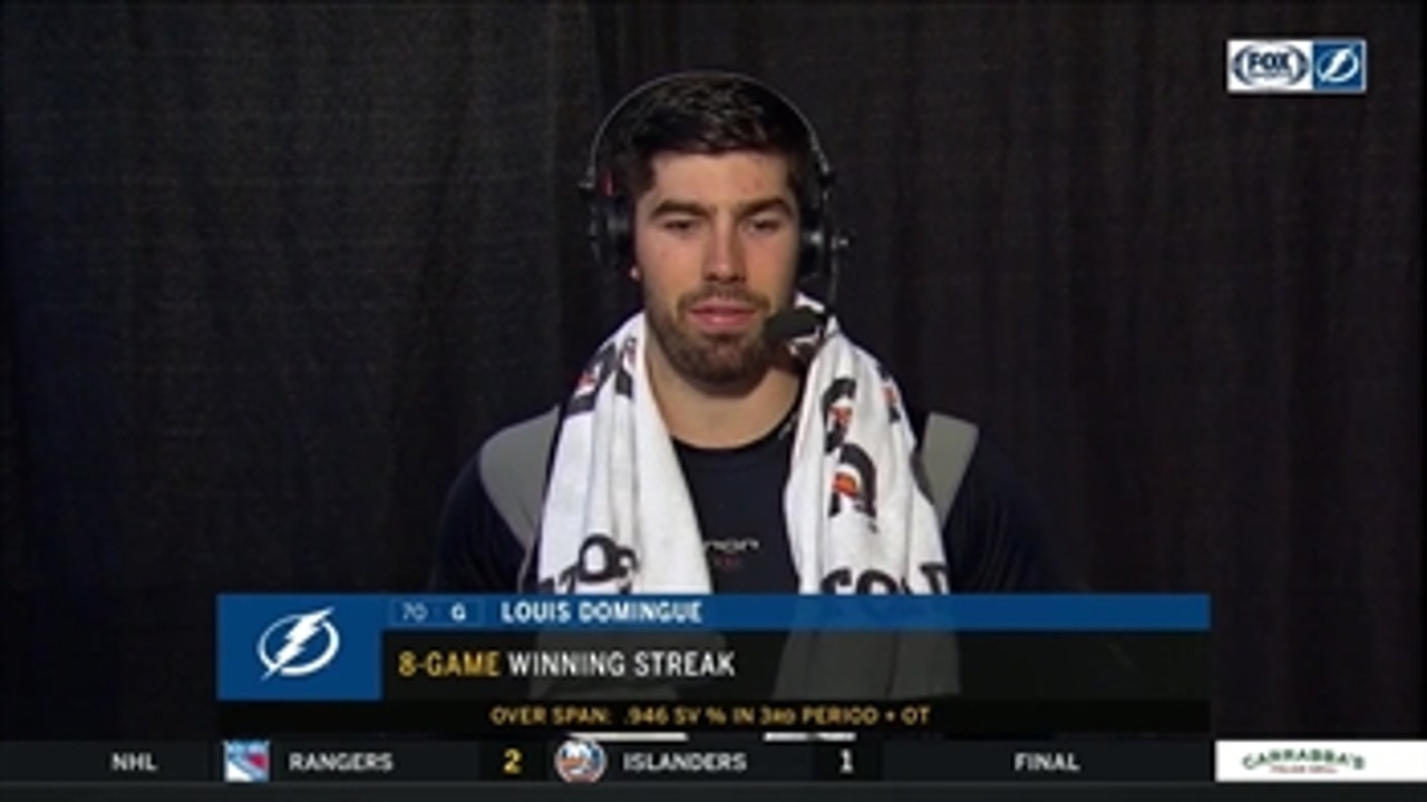 Louis Domingue on Lightning's comeback, his 8-game win streak