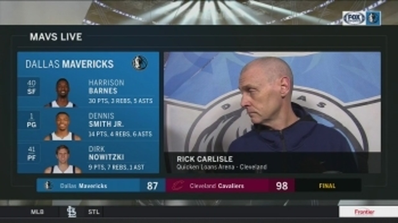Rick Carlisle on impact of Barnes after Mavericks fall to Cavaliers