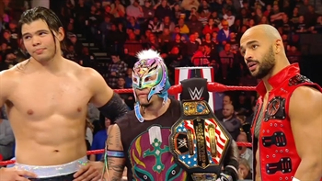 Rey Mysterio, Ricochet, and Humberto Carrillo vs The OC