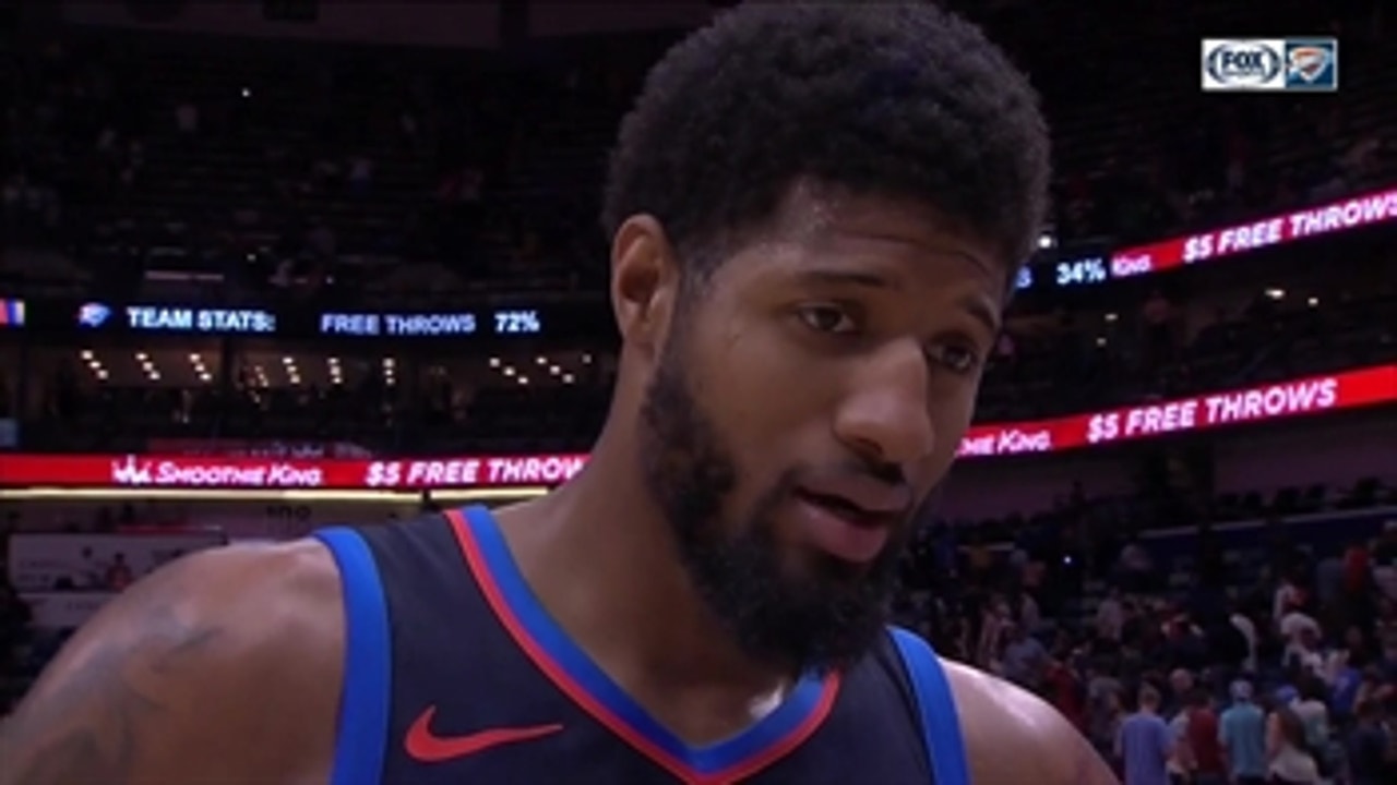Paul George on defense against Anthony Davis, win over Pelicans