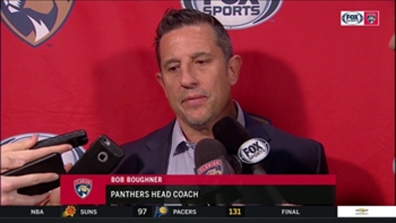Bob Boughner reflects on Panthers' loss: 'I'm proud of the way they battled tonight'