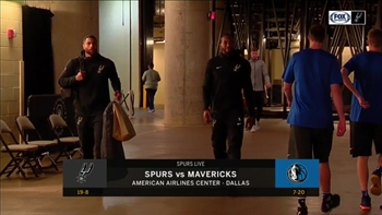 Kawhi Leonard walking into Dallas arena, ready for season debut ' Spurs Live