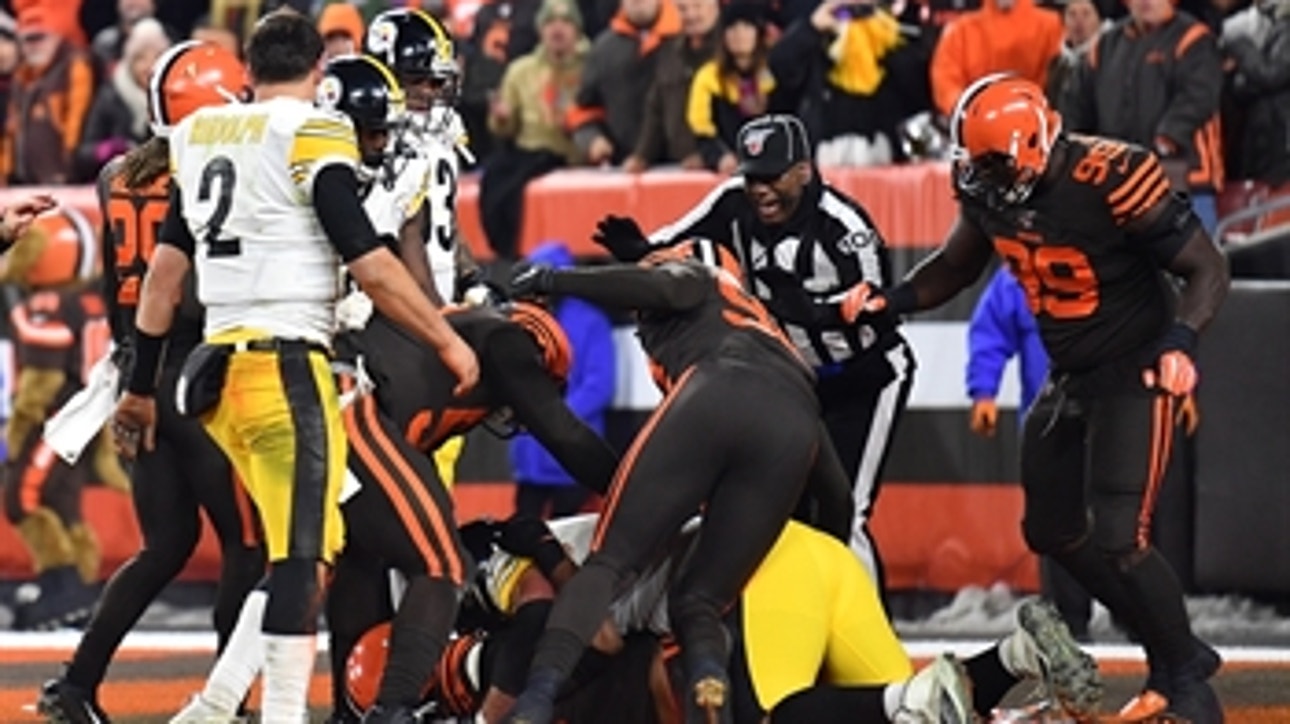 Browns beat Steelers 21-7, as ugly scene ensues in Cleveland