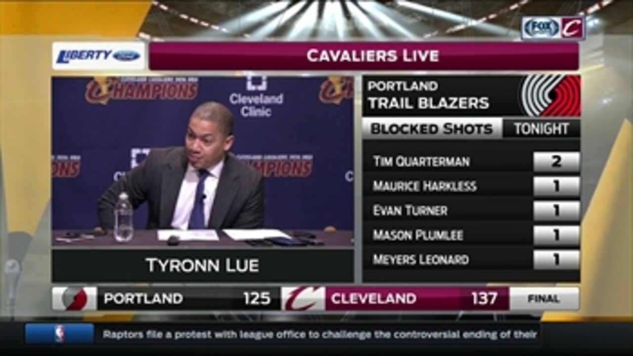 Cavs head coach Tyronn Lue admits offense can take precedence over defense in flow of game