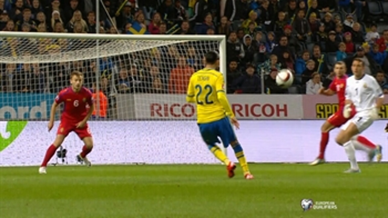Zengin's beautiful finish gives Sweden 2-0 lead against Moldova ' Euro 2016 Qualifiers Highlights