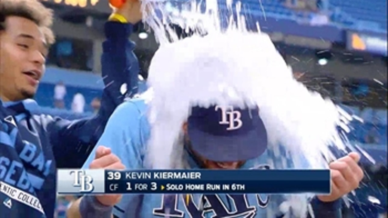 Kevin Kiermaier soaked after another big day